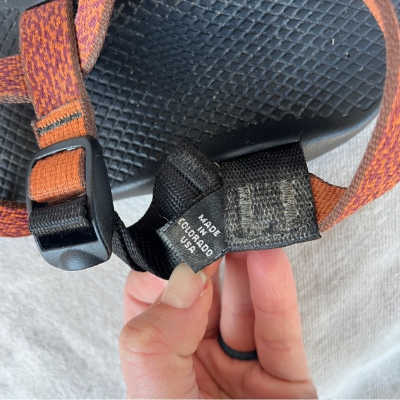 Chaco Z/2 Classic Black and Rust Sandals for Hiking and Casual Wear W7 /M5.5 EUC - Picture 6 of 11